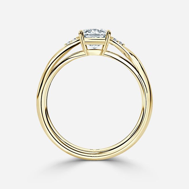 Fëa Yellow Gold Celtic Engagement Ring