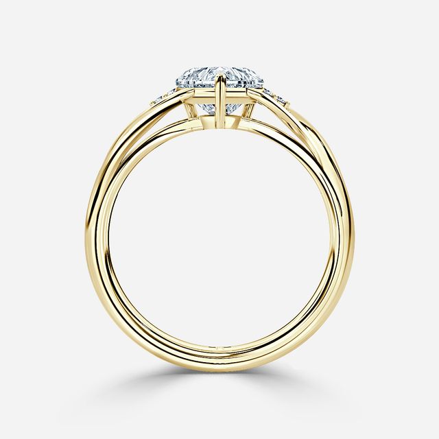 Fëa Yellow Gold Celtic Engagement Ring