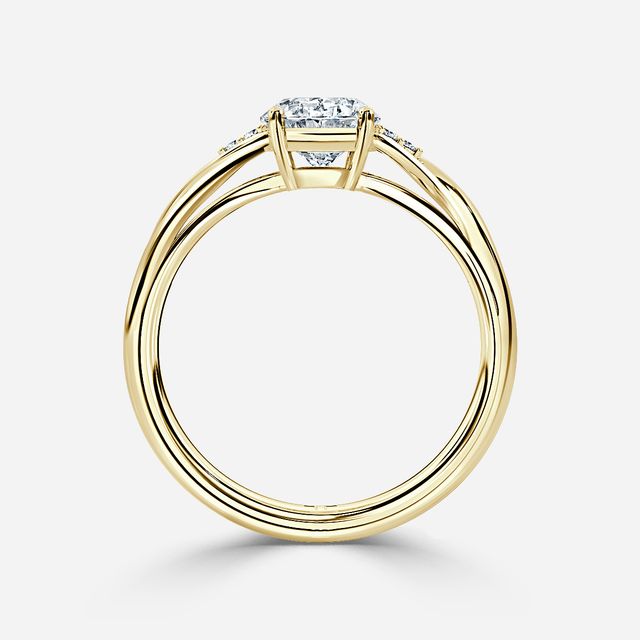 Fëa Yellow Gold Celtic Engagement Ring