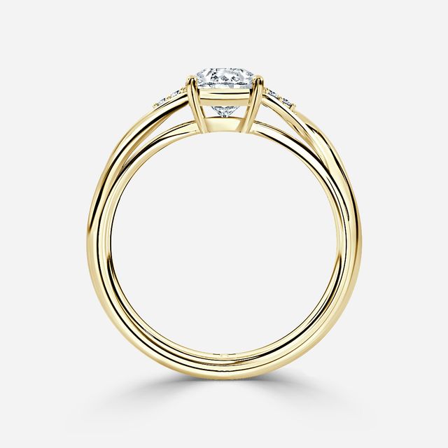 Fëa Yellow Gold Celtic Engagement Ring