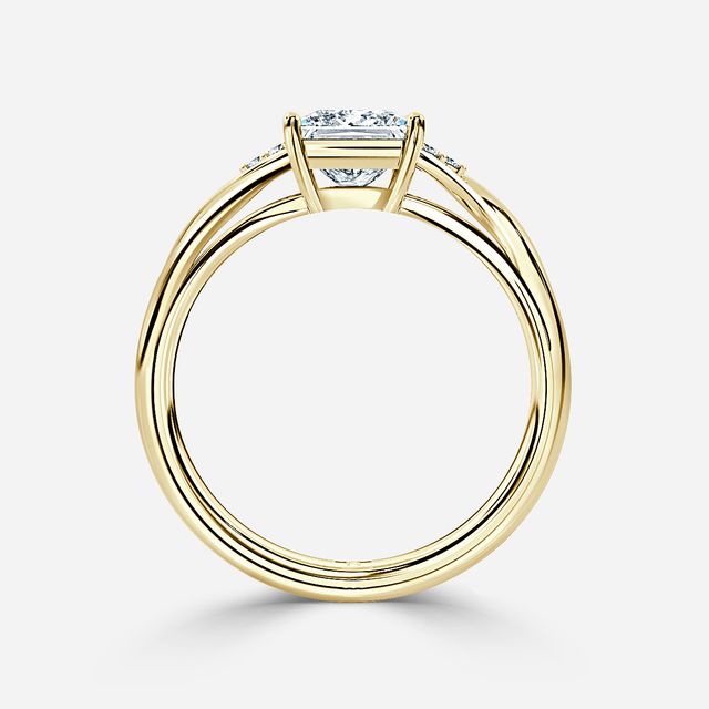 Fëa Yellow Gold Celtic Engagement Ring