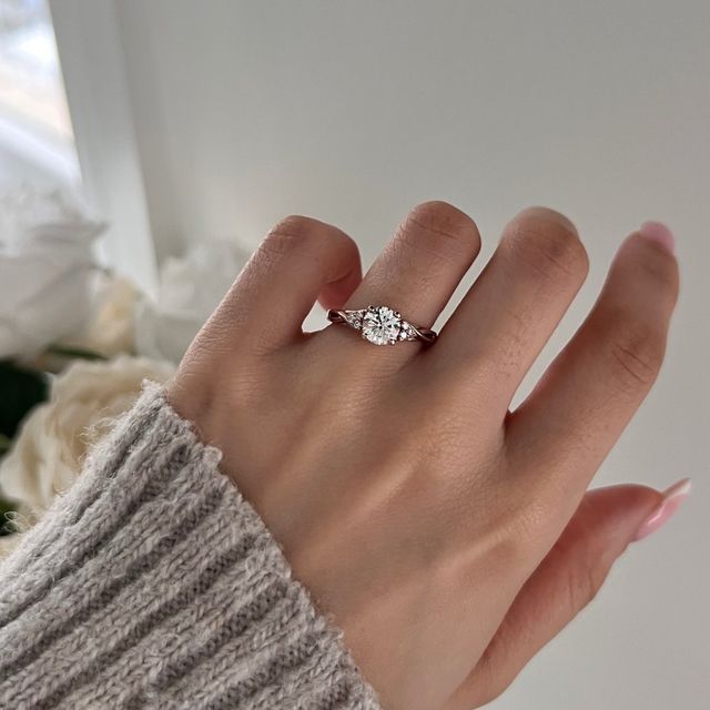 Fëa Rose Gold Celtic Engagement Ring Round Lab Diamond - 1.00ct