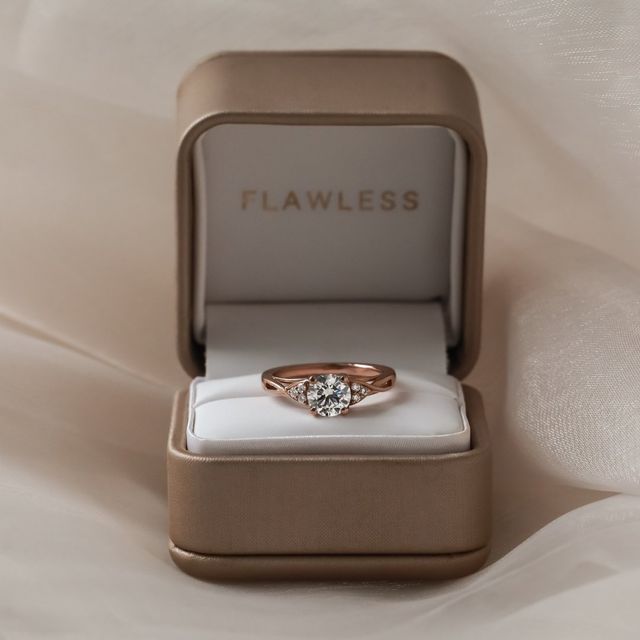 Fëa Rose Gold Celtic Engagement Ring Round Lab Diamond - 1.00ct