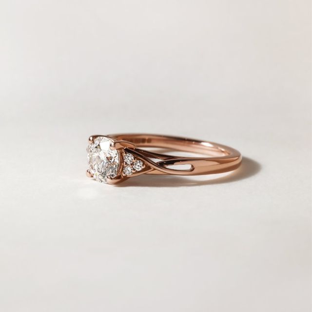 Fëa Rose Gold Celtic Engagement Ring Round Lab Diamond - 1.00ct