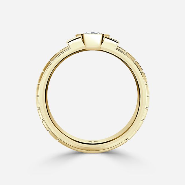 Jarl Yellow Gold Men's Engagement Ring