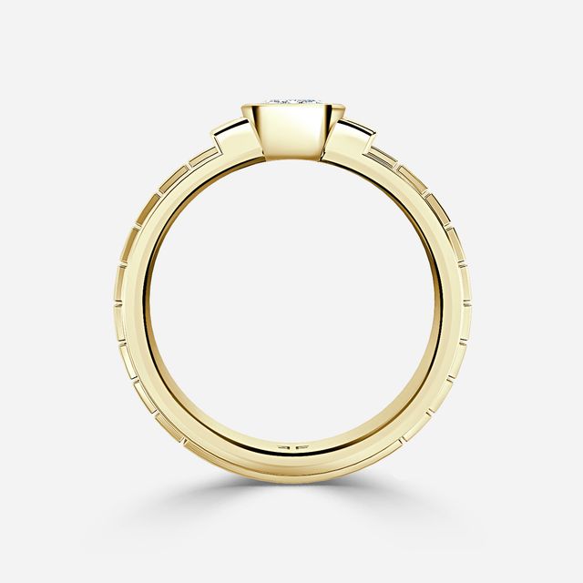 Jarl Yellow Gold Men's Engagement Ring