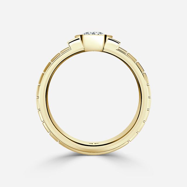 Jarl Yellow Gold Men's Engagement Ring