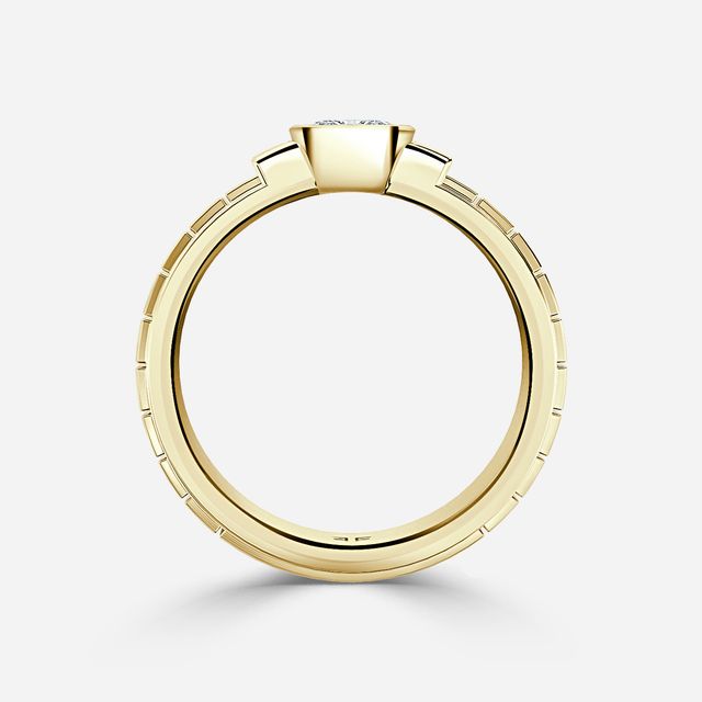 Jarl Yellow Gold Men's Engagement Ring