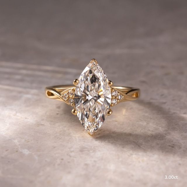 Fëa Yellow Gold Vintage Engagement Ring