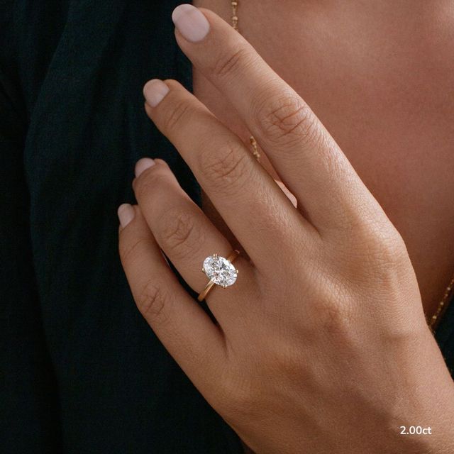 Jennifer Yellow Gold Hidden Halo Engagement Ring
