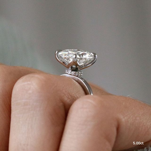 Jennifer White Gold Hidden Halo Engagement Ring