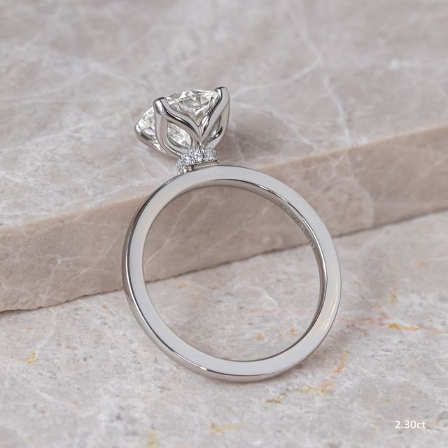 Jennifer White Gold Hidden Halo Engagement Ring