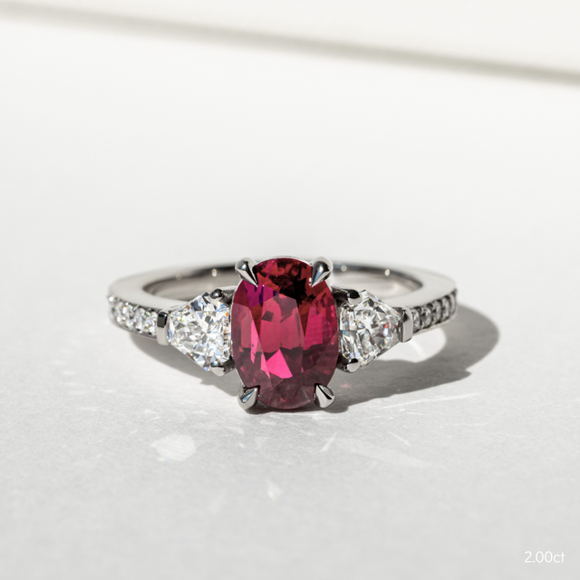 Elixa Platinum Trilogy Engagement Ring