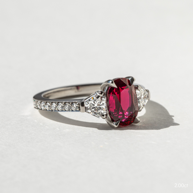 Elixa Platinum Trilogy Engagement Ring