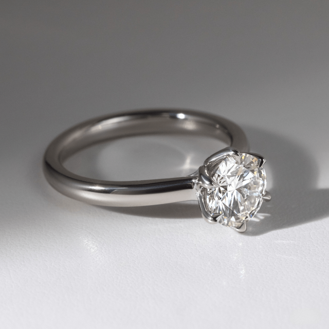 2.00ct Elswin Platinum Lab Grown Round Solitaire Engagement Ring