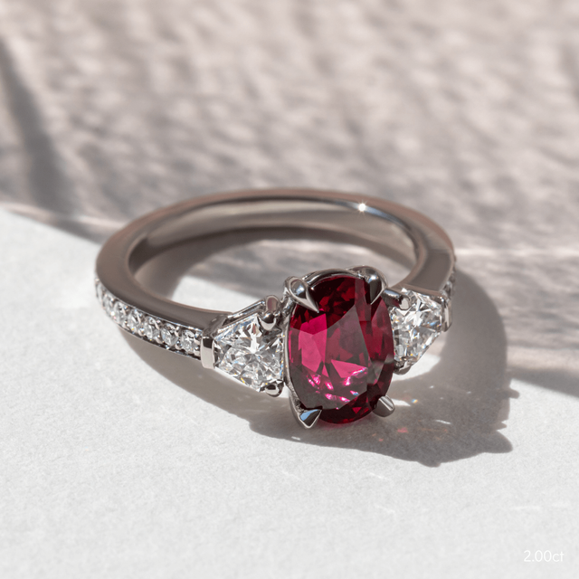 Elixa Platinum Trilogy Engagement Ring