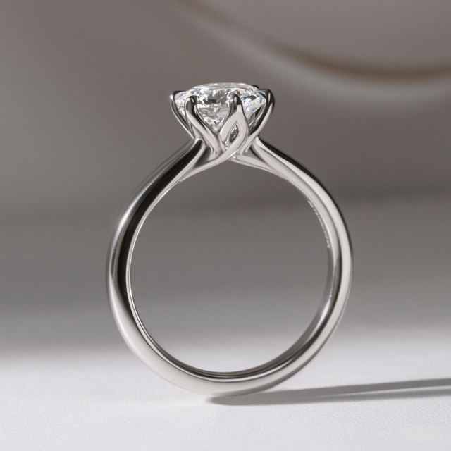 2.00ct Elswin Platinum Lab Grown Round Solitaire Engagement Ring