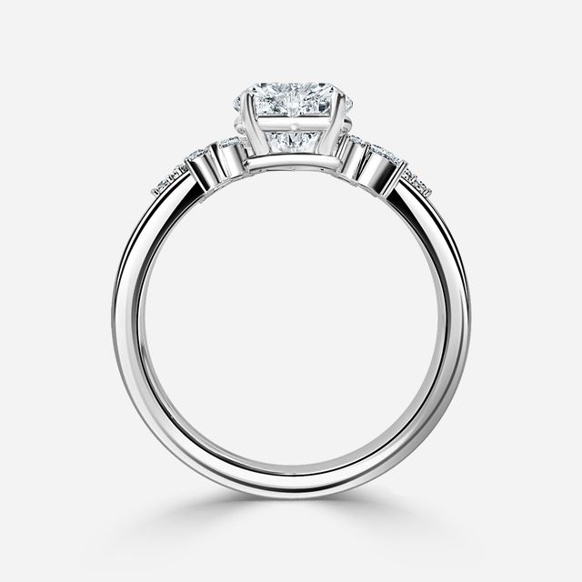 Sphinx Platinum Flower Engagement Ring