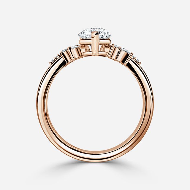 Sphinx Rose Gold Flower Engagement Ring
