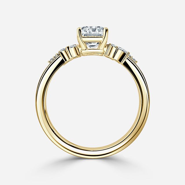 Sphinx Yellow Gold Flower Engagement Ring