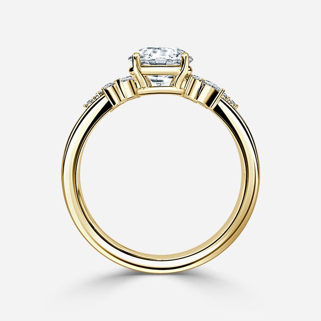Sphinx Yellow Gold Flower Engagement Ring