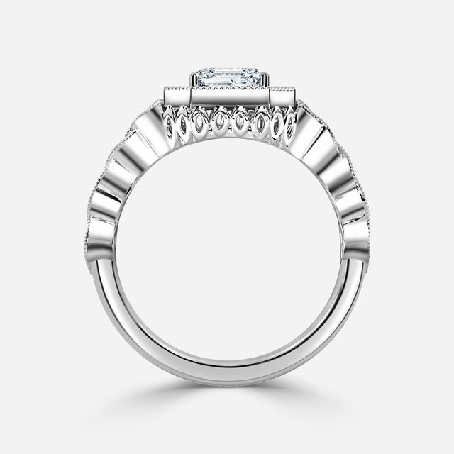 Ashwin Platinum Grain Set Celtic Engagement Ring