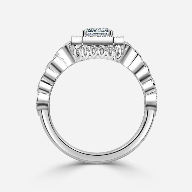 Ashwin Platinum Grain Set Celtic Engagement Ring