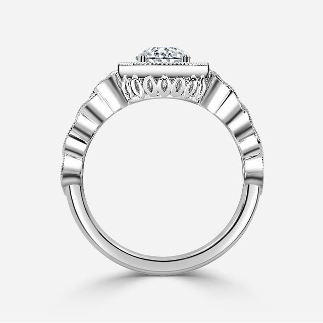 Ashwin Platinum Grain Set Celtic Engagement Ring
