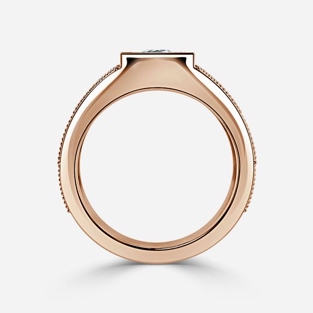 Ashley Rose Gold Grain Set Men's Engagement Ring