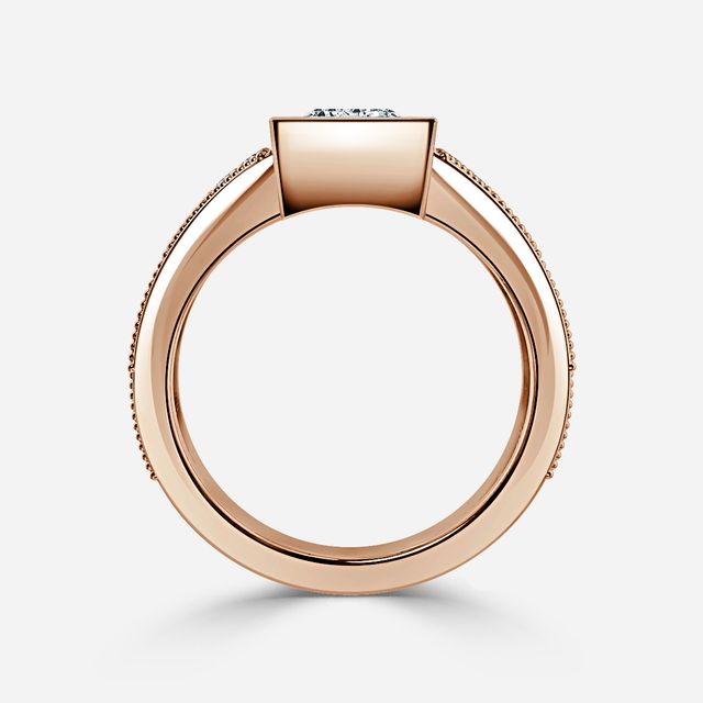 Ashley Rose Gold Grain Set Men's Engagement Ring