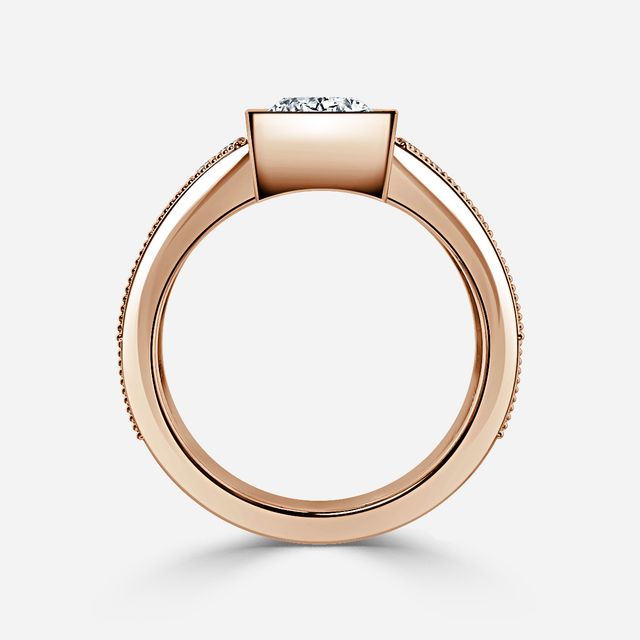 Ashley Rose Gold Grain Set Men's Engagement Ring