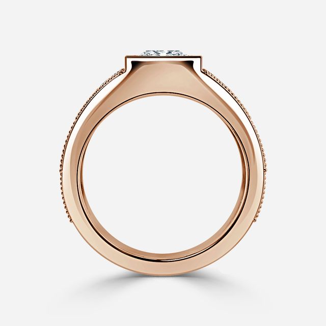 Ashley Rose Gold Grain Set Men's Engagement Ring