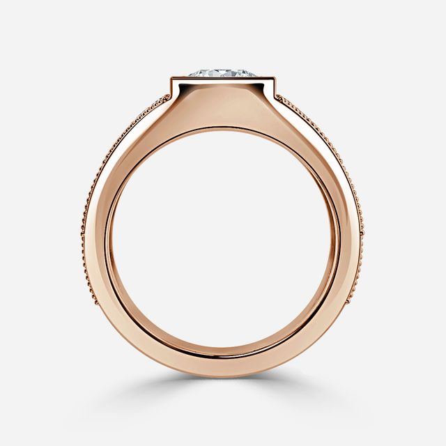 Ashley Rose Gold Grain Set Men's Engagement Ring