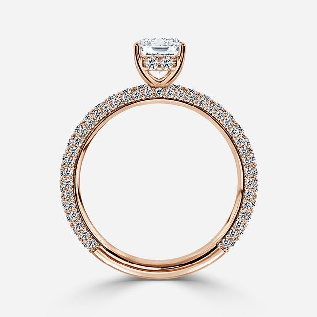 Ishq Rose Gold Diamond Band Engagement Ring