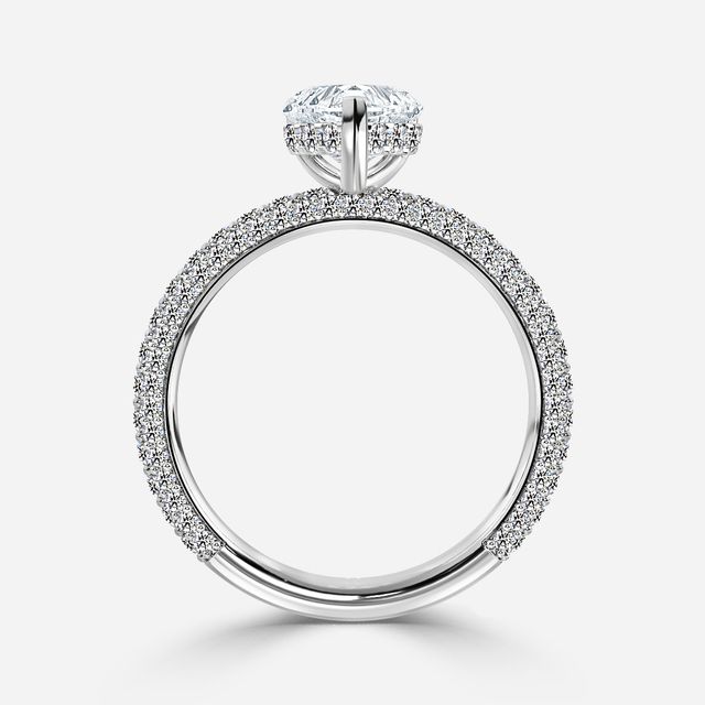 Ishq Platinum Hidden Halo Engagement Ring