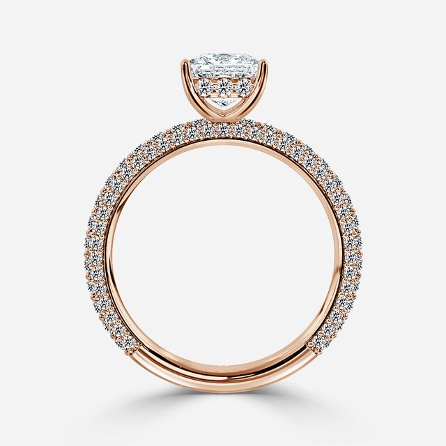Ishq Rose Gold Hidden Halo Engagement Ring