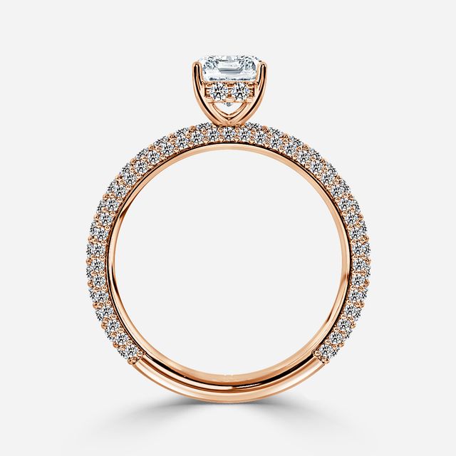 Ishq Rose Gold Hidden Halo Engagement Ring