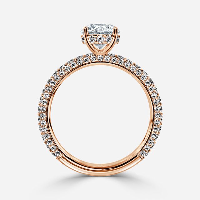 Ishq Rose Gold Hidden Halo Engagement Ring
