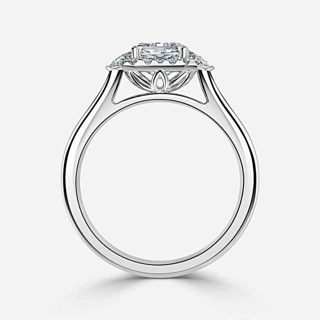 Maria White Gold Halo Engagement Ring