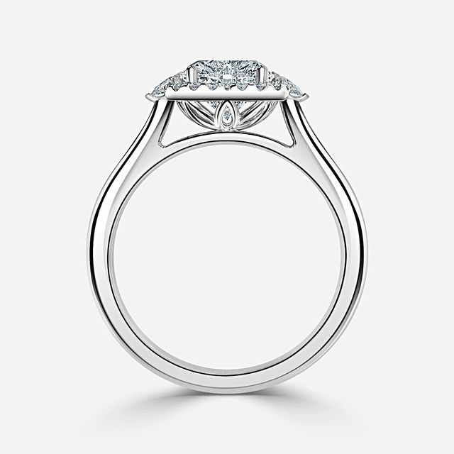 Maria White Gold Halo Engagement Ring