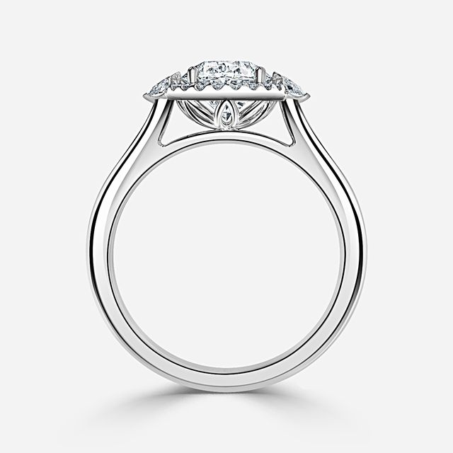 Maria Platinum Halo Engagement Ring