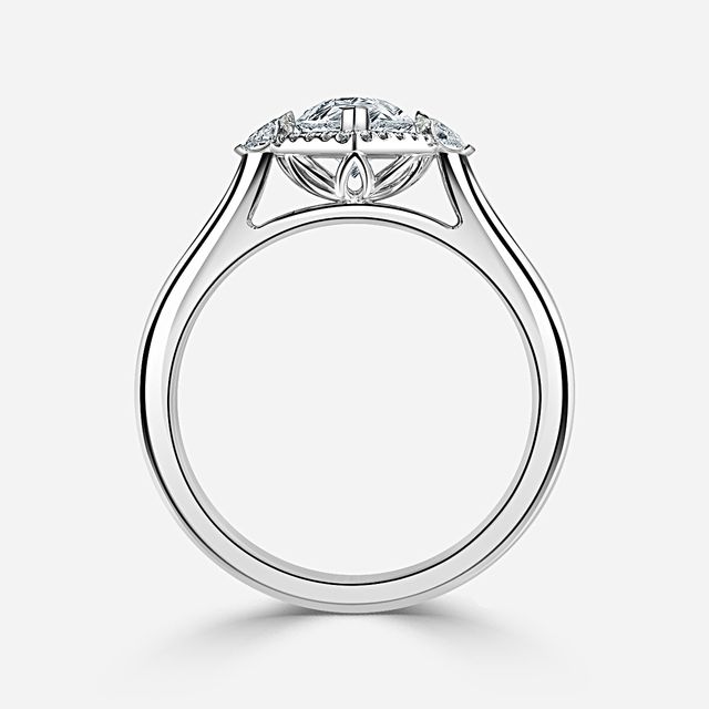 Maria Platinum Halo Engagement Ring