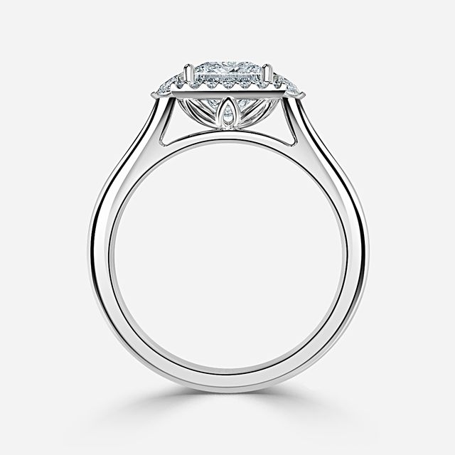 Maria White Gold Halo Engagement Ring