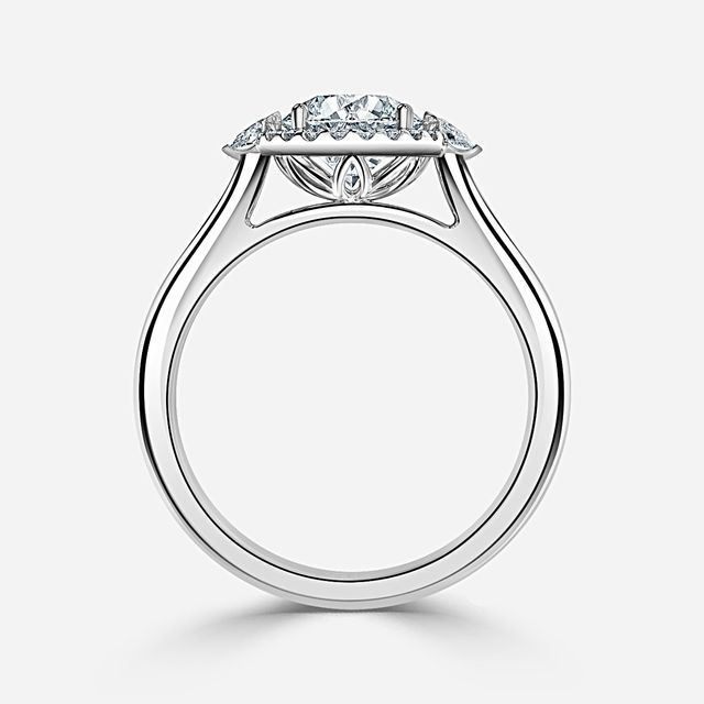 Maria White Gold Halo Engagement Ring