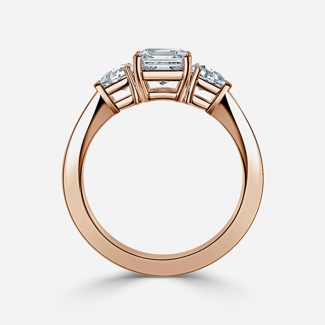 Elixa Rose Gold Trilogy Engagement Ring