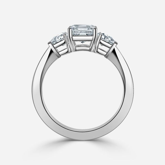 Elixa Platinum Trilogy Engagement Ring