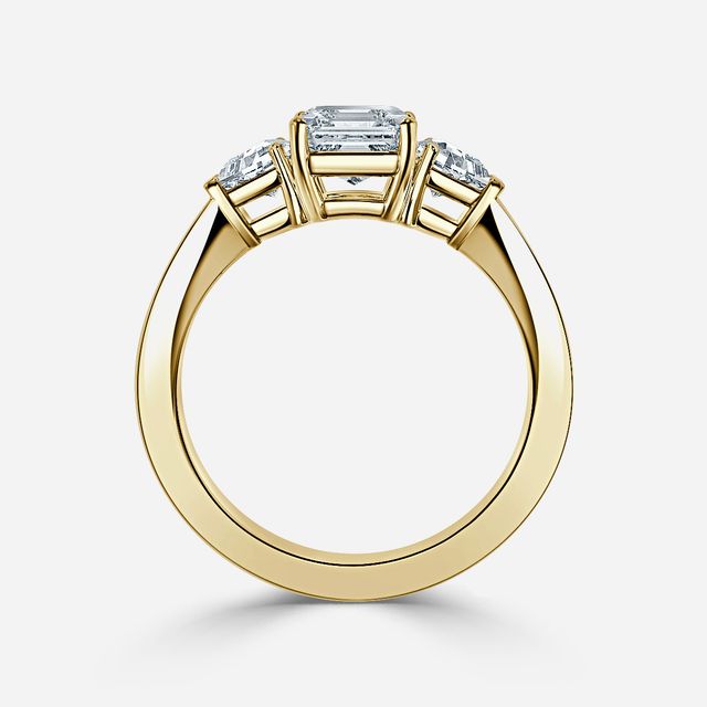 Elixa Yellow Gold Trilogy Engagement Ring
