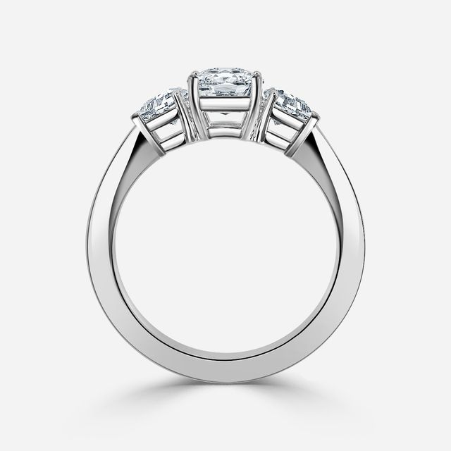 Elixa White Gold Trilogy Engagement Ring