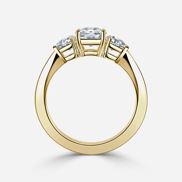 Elixa Yellow Gold Trilogy Engagement Ring