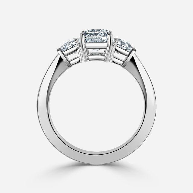 Elixa White Gold Trilogy Engagement Ring